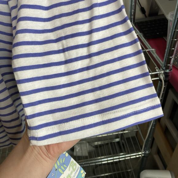 Lulu-B Women's Blue White Striped Long Sleeve Tunic Top Size 1X Coastal Preppy - Picture 10 of 12